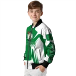 customized boston celtics spider mark green bomber jacket best selling
