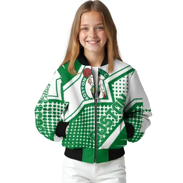 customized boston celtics star burst green bomber jacket top rated