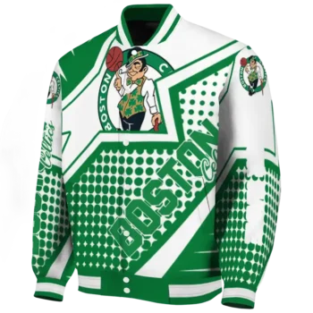 customized boston celtics star burst green varsity jacket best selling.webp