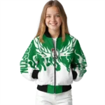 customized boston celtics winged blaze green white bomber jacket best selling