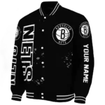 customized brooklyn nets hexagon cluster black varsity jacket best selling.webp