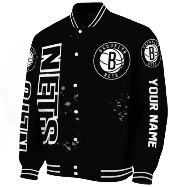 customized brooklyn nets hexagon cluster black varsity jacket best selling.webp