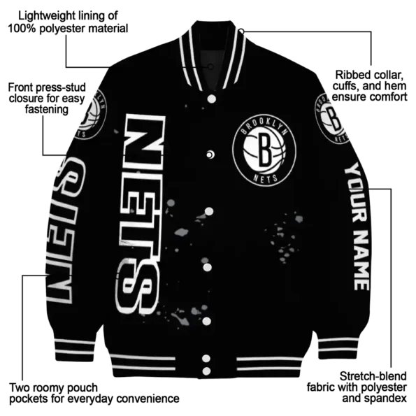 customized brooklyn nets hexagon cluster black varsity jacket new arrival.webp