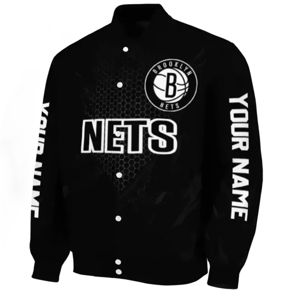 customized brooklyn nets hexagon mesh black varsity jacket best selling.webp