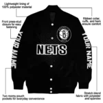 customized brooklyn nets hexagon mesh black varsity jacket best selling.webp