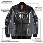 customized brooklyn nets power plate black bomber jacket best selling