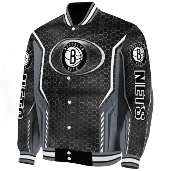 customized brooklyn nets power plate black varsity jacket best selling.webp