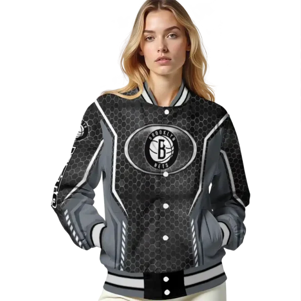 customized brooklyn nets power plate black varsity jacket latest model.webp