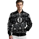 customized brooklyn nets pyramid shapes black bomber jacket best selling