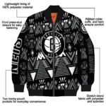 customized brooklyn nets pyramid shapes black bomber jacket best selling