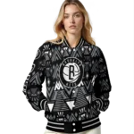 customized brooklyn nets pyramid shapes black varsity jacket best selling.webp