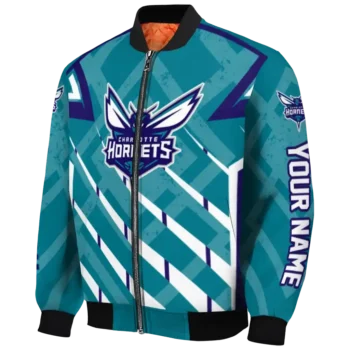 customized charlotte hornets chevron angles teal bomber jacket best selling
