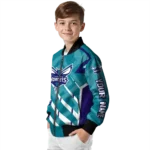 customized charlotte hornets chevron angles teal bomber jacket best selling