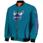 customized charlotte hornets chevron arrow teal bomber jacket best selling