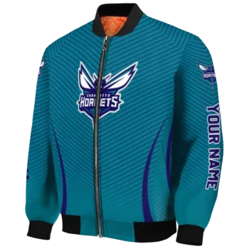 customized charlotte hornets chevron arrow teal bomber jacket best selling