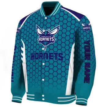 customized charlotte hornets hexagon grid teal varsity jacket best selling.webp