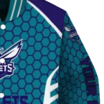 customized charlotte hornets hexagon grid teal varsity jacket best selling.webp