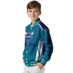 customized charlotte hornets hexagon grid teal varsity jacket best selling.webp