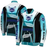 customized charlotte hornets mesh effect teal black varsity jacket best selling.webp