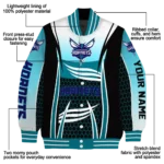 customized charlotte hornets mesh effect teal black varsity jacket best selling.webp