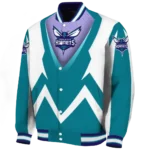 customized charlotte hornets v stripes teal white varsity jacket best selling.webp