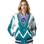 customized charlotte hornets v stripes teal white varsity jacket best selling.webp