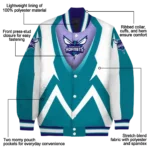 customized charlotte hornets v stripes teal white varsity jacket best selling.webp
