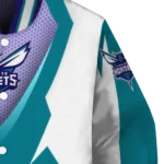 customized charlotte hornets v stripes teal white varsity jacket best selling.webp