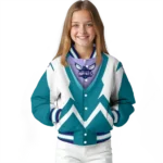 customized charlotte hornets v stripes teal white varsity jacket best selling.webp