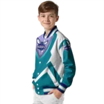 customized charlotte hornets v stripes teal white varsity jacket best selling.webp