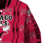 customized chicago bulls bolt stripe red varsity jacket best selling.webp