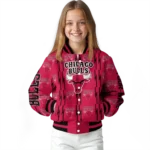 customized chicago bulls bolt stripe red varsity jacket best selling.webp