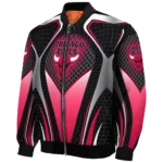 customized chicago bulls mesh chest black bomber jacket best selling