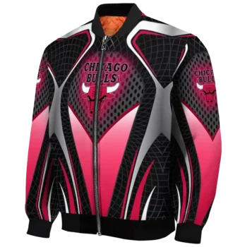 customized chicago bulls mesh chest black bomber jacket best selling