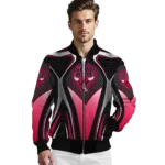customized chicago bulls mesh chest black bomber jacket best selling