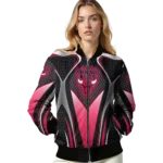 customized chicago bulls mesh chest black bomber jacket best selling