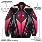 customized chicago bulls mesh chest black bomber jacket best selling