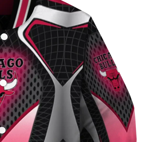customized chicago bulls mesh chest black varsity jacket premium grade.webp
