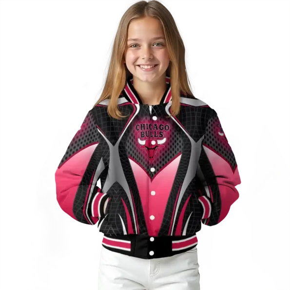 customized chicago bulls mesh chest black varsity jacket top rated.webp