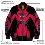 customized chicago bulls spider mark red bomber jacket best selling