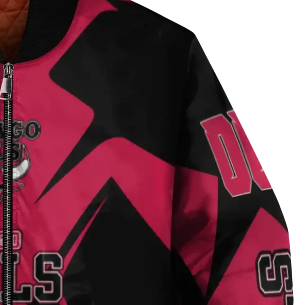 customized chicago bulls spider mark red bomber jacket premium grade
