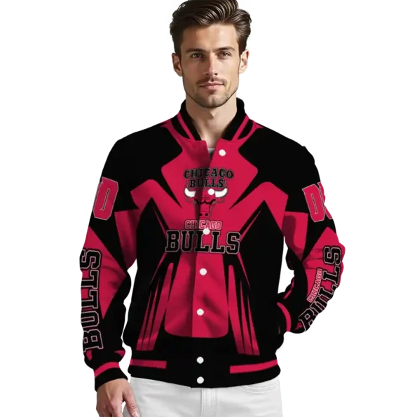 customized chicago bulls spider mark red varsity jacket high quality.webp