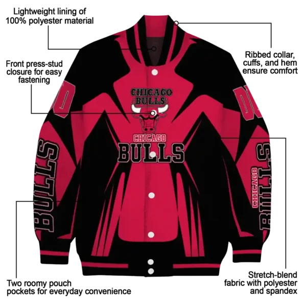 customized chicago bulls spider mark red varsity jacket new arrival.webp