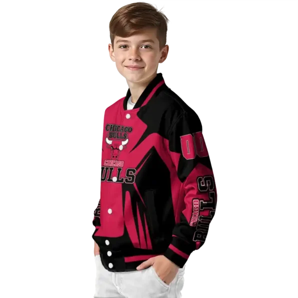 customized chicago bulls spider mark red varsity jacket trendy.webp