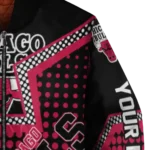 customized chicago bulls star burst red bomber jacket best selling