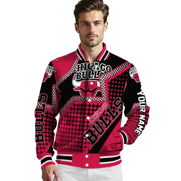 customized chicago bulls star burst red varsity jacket high quality.webp