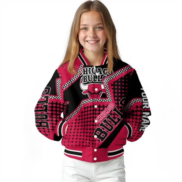 customized chicago bulls star burst red varsity jacket top rated.webp