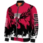 customized chicago bulls winged blaze red white bomber jacket best selling