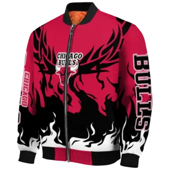 customized chicago bulls winged blaze red white bomber jacket best selling