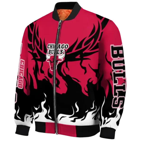 customized chicago bulls winged blaze red white bomber jacket best selling